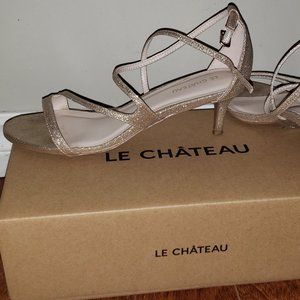 Le Chateau Golden Strappy Sandal